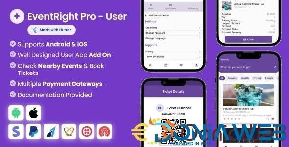 User App for EventRight Pro Event Ticket Booking System