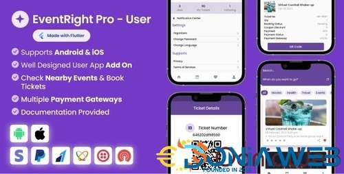 More information about "User App for EventRight Pro Event Ticket Booking System"