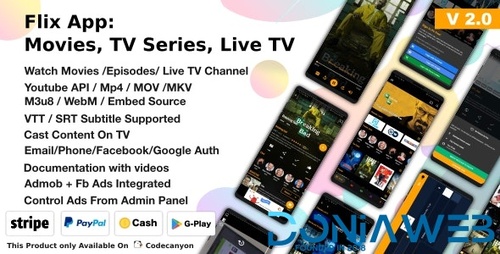 More information about "Flix App Movies v4.1 - TV Series - Live TV Channels - TV Cast"