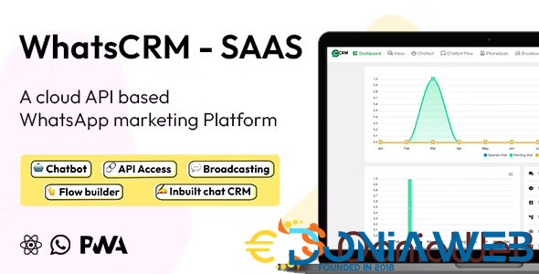 WhatsCRM - Chatbot, Flow Builder, API Access, WhatsApp CRM SAAS System