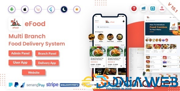 eFood - Food Delivery App with Laravel Admin Panel + Delivery Man App