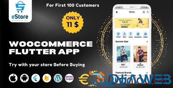 eStore - Build a Flutter eCommerce Mobile App for Android and iOS from WordPress WooCommerce Store