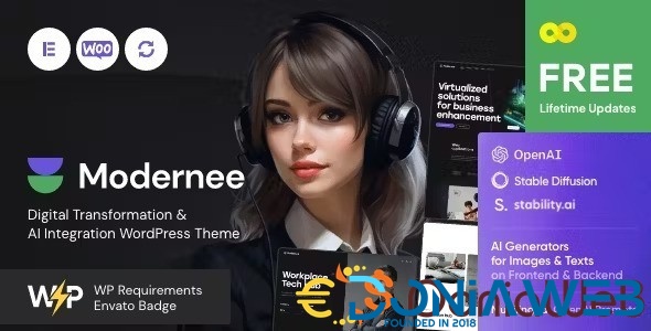 Modernee - AI Integration & Digital Transformation WordPress Theme