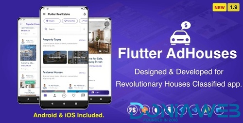 More information about "Flutter AdHouses For House Classified BuySell iOS and Android App with Chat ( 1.9 )"