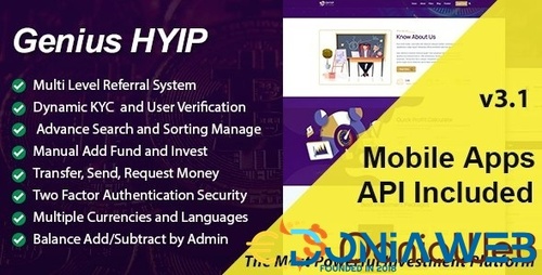 More information about "Genius HYIP - All in One Investment Platform"