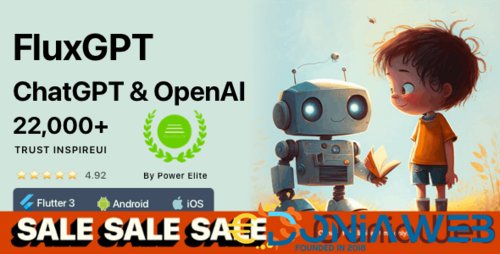More information about "FluxGPT - Powerful ChatGPT, OpenAI Writing Assistant & Image Generator - Flutter Full App"
