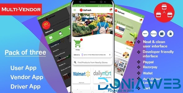 Multi Vendor Grocery Android App with Backend | Bigbasket Grofers Happyfresh Clone