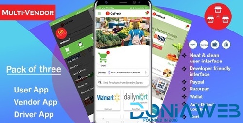 More information about "Multi Vendor Grocery Android App with Backend | Bigbasket Grofers Happyfresh Clone"