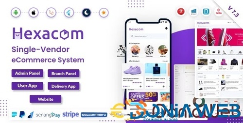 More information about "Hexacom single vendor eCommerce App with Website, Admin Panel and Delivery boy app v7.2 nulled"