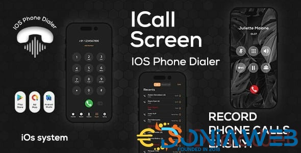 iCall OS16 - Color Phone Flash - iPhone Style Call - iCallScreen Dialer - iCall Dialer Screen