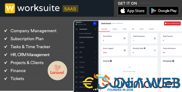 Worksuite Saas Mobile App Source Code