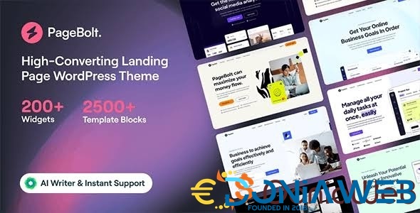 PageBolt - Landing Page WordPress Theme