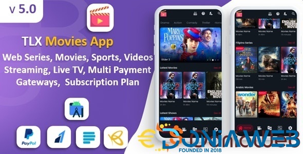 TLX Movies App | Web Series, Movies, Videos Streaming, Live TV | Payment Gateways | Subscriptions