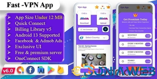 More information about "Fast-Pro VPN App | VPN Unblock Proxy | VPN In App Purchase | High Secure VPN | Admob Ads"