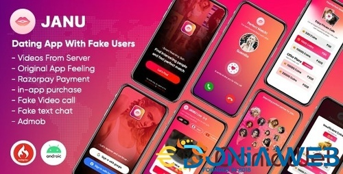 More information about "Janu - Dating App : Live Streaming App : One to One Video Calling App (Fake Users)"