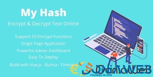 More information about "MyHash - Encrypt & Decrypt Text Online - Firebase Version (Production Ready)"