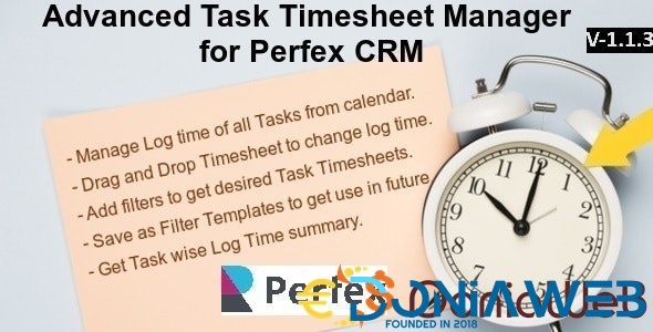 Advanced Task Timesheet Manager Module for Perfex CRM