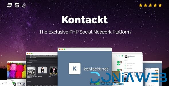 Kontackt - The Exclusive PHP Social Network Platform (v1.19) + Mobile Friendly + nodejs