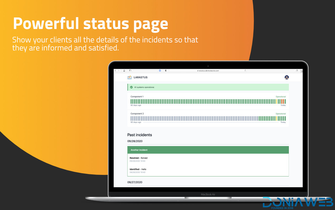 Larastus - Status Page Software