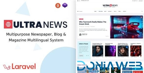 More information about "UltraNews - Laravel Newspaper, Blog and Magazine Multilingual System"