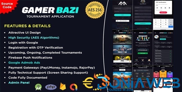 GamersBaazi - Tournament Application | Admob Ads | Web Based Admin Panel