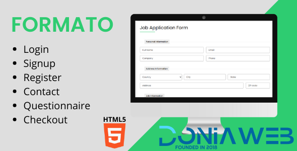 Formato - Different HTML5 Forms Template