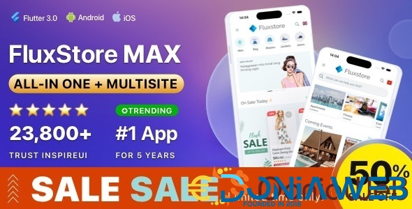 FluxStore MAX - The All-in-One and Multisite E-Commerce Flutter App for Businesses of All Sizes