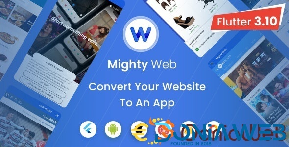 MightyWeb Webview: Web to App Convertor(Flutter + Admin Panel)