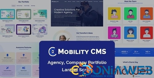 More information about "Mobility CMS - Agency, Company Portfolio Laravel Script"