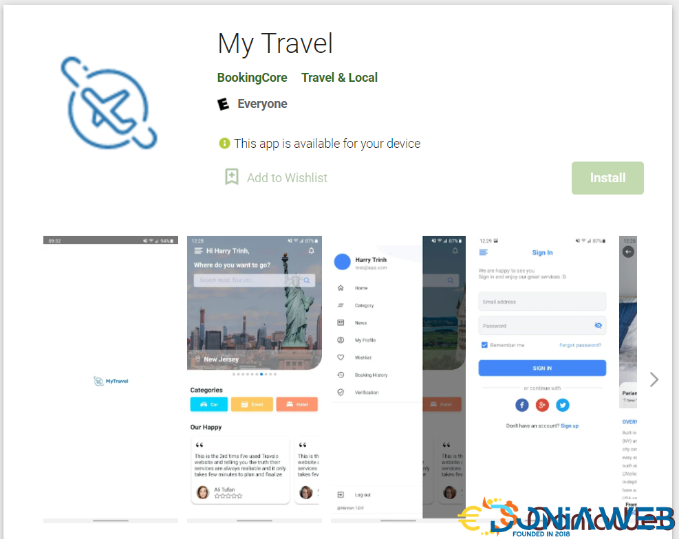 Mobile App for MyTravel - Ultimate Laravel Booking System