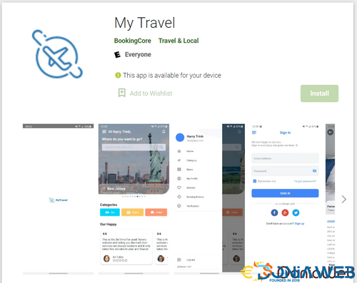 More information about "Mobile App for MyTravel - Ultimate Laravel Booking System"