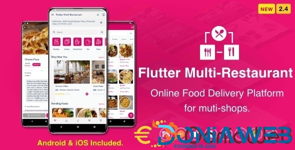 Flutter Multi-Restaurant (FoodPanda, GrabFood - Mobile Food Delivery Platform For iOS & Android) 2.4