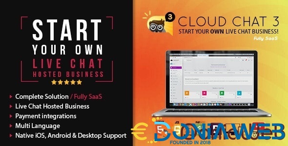 Cloud Chat 3 - SaaS - Live Support Chat Business