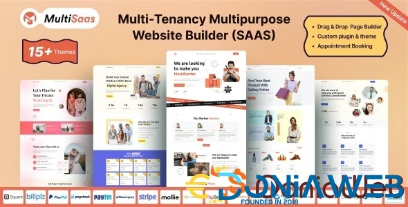 MultiSaas - Multi-Tenancy Multipurpose Website Builder (Saas)