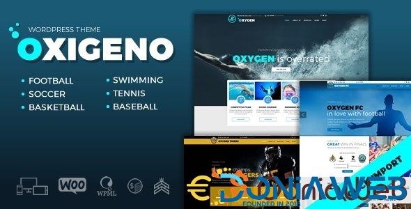 Oxigeno - Sports Club & Team WordPress Theme