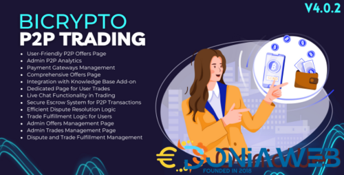 More information about "P2P Trading Addon For Bicrypto - P2P, Livechat, Offers, Moderation, Escrow, Disputes, Reviews"