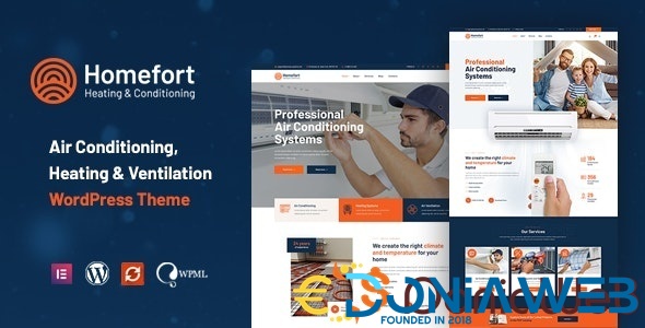 Homefort - Air Conditioning & Heating WordPress Theme + RTL