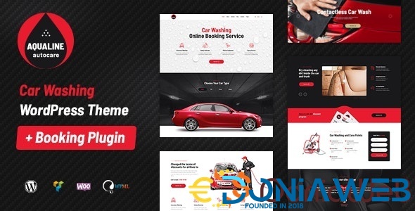 Aqualine - Car Washing Service with Booking System WordPress Theme