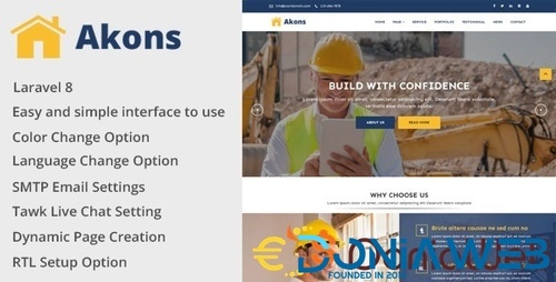 More information about "Akons - Building and Construction Website CMS"