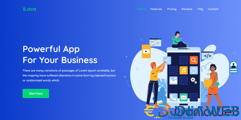 Ilova - App landing Page Website Template