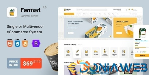 More information about "Farmart - Single or Multivendor Laravel eCommerce System"