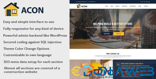 Acon - Architecture and Construction Website CMS