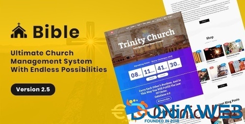 More information about "Bible - Church Management System With Shop, Donation, Sermon, Blog, Event, Role, Attendance & More"