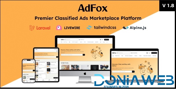 AdFox - PWA Classified Ads with App-Like Mobile & Web Interface | Multi-Purpose Marketplace Solution + Modules