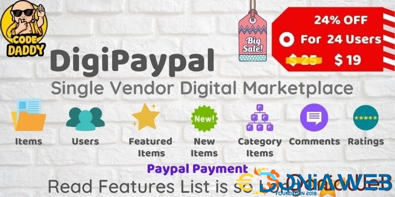 DigiPaypal - Single Vendor Digital Marketplace