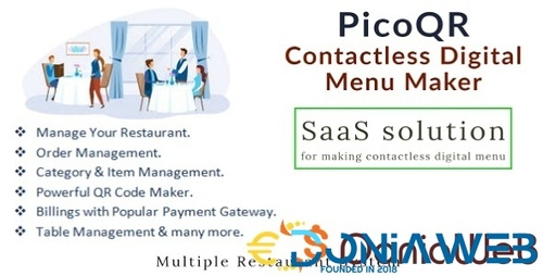 More information about "PicoQR - (SaaS) Contactless Digital Restaurant QR Menu Maker"