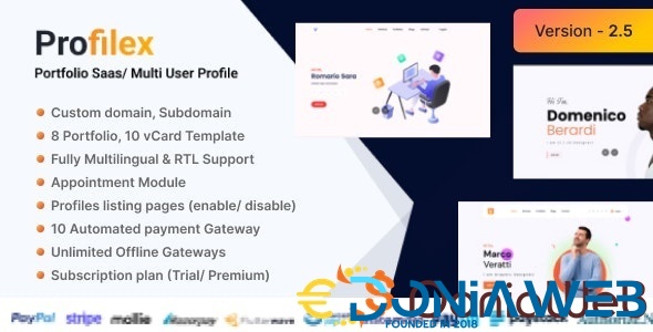 Profilex - Portfolio Website Builder SAAS (Multitenant)