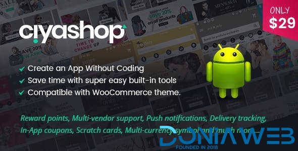 CiyaShop v1.1 - Native Android Application based on WooCommerce