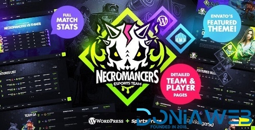 More information about "Necromancers - eSports & Gaming Team WordPress Theme"