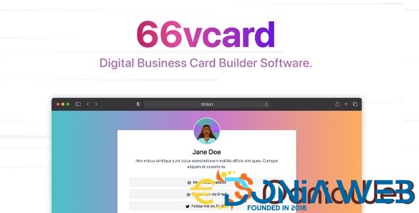 66vcard - Digital Business Card Builder (SAAS)